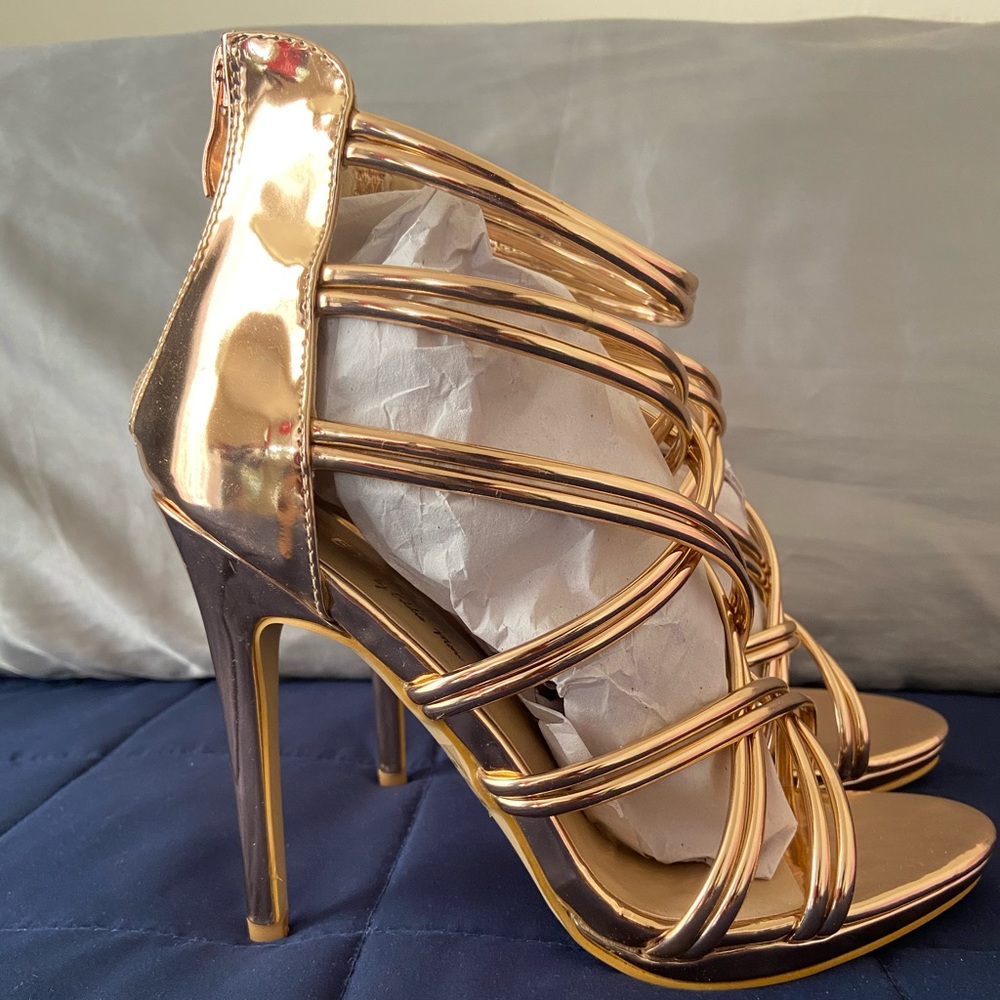 Rose gold heels